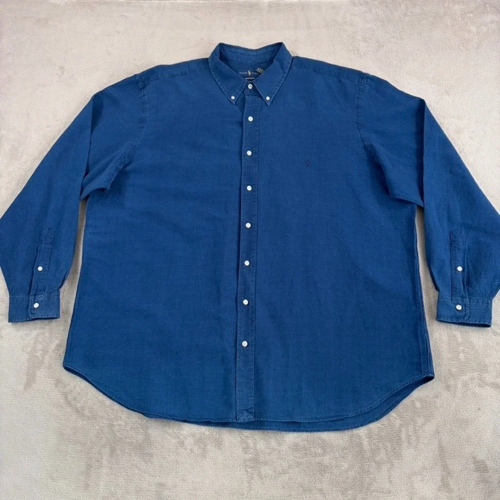 Polo Ralph Lauren Indigo Oxford Shirt in Blue Men 2XB Big Preppy Pony
